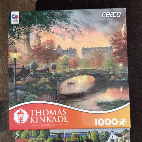 2 THOMAS KINKADE 1000 PIECE PUZZLES BUNDLE HAVE ALL THE PIECES EXCELLENT COND. - Picture 3 of 6